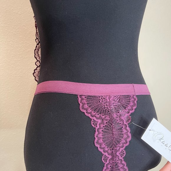 Oh La La Cheri PARIS laced teddy in purple NWT - Picture 2 of 6